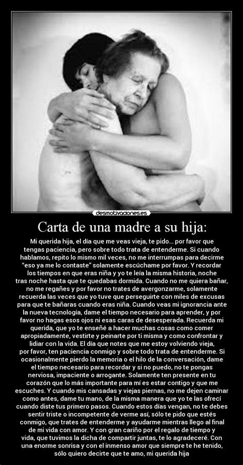 carta de una madre a su hija adulta